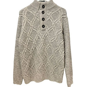 Immagini Mens Wool Blend Sweater Size M Gray Italy Cable Knit Pullover NWT